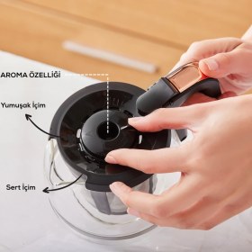 Resim Karaca 5 In 1 Çay ve Kahve Makinesi, Filtre Kahve, Çay, Süt Isıtma, Sütlü Içecek Hazırlama ve Közde Türk Kahvesi 
