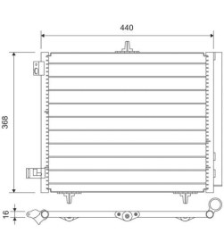 Resim Valeo Mtxdpn Kondenser 207-208-1007-2008 05 -C2-C3-C3 Ii 03 Ds 3 14 1.4 1.6hdi Kurutucu Ile Al/al 420X371X16 