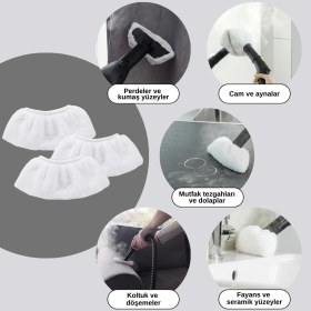 Resim Supervac Alf BT-121 Steam Force Handy Buharlı Temizleyici ile Uyumlu Mop Bez Seti 