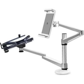 Resim 10-16" Dizüstü Bilgisayar Ve 4.7-12.9" Tablet İçin Ayarlanabilir Ergonomik Stand 