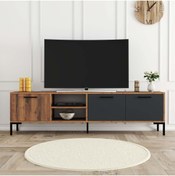 Resim Mezza 1590 AURORA 180 CM (METAL AYAKLI) TV ÜNİTESİ HAT-ANTRASİT 