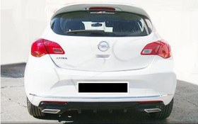 Resim Opel Astra J Hb 2013 - 2015 Egzoz Görünümlü Arka Tampon Eki - Difüzör (Plastik) 