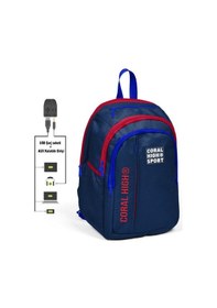 Resim Coral High Sport Beş Gözlü Lacivert Okul ve Günlük Sırt Çantası - 
