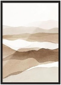 Resim Postifull Hills Of Sand Çerçeveli Tablo, Siyah Çerçeve Ve Poster, Dikey Duvar Tablosu Comfort Serisi No:108335;13 X 18 Siyah Çerçeveli 