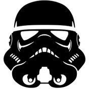 Resim Genel Markalar Star Wars Asker Kafası Sticker Oto Motor Laptop Duvar Folyo Sticker 40x44 cm 