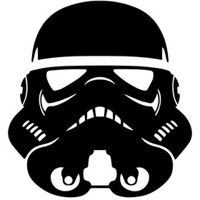 Resim Genel Markalar Star Wars Asker Kafası Sticker Oto Motor Laptop Duvar Folyo Sticker 40x44 cm 