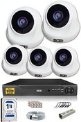 Resim Cepten İzle 1 TB İç 5 Kameralı 5mp Sony Lensli 1080p Fullhd Güvenlik Kamerası Sistemi - D-2026HD-SET5-1TB IDS