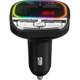 Resim HY-XCB40 Çift USB 5V 3.1A Rainbow Işıklı LED Ekran Tf Kartlı V5.0 Bluetooth Fm Transmitter 