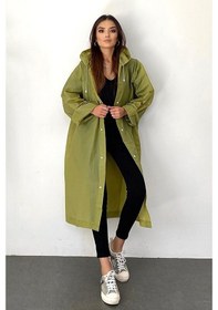Resim Marlux M21M Unisex Kapüşonlu Çıtçıtlı Eva Yağmurluk - Haki 