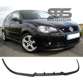 Resim Fruens Polo 9n 2000-2005 Cupra R Uyumlu Ön Lip Mat Siyah Ön Tampon Lip 
