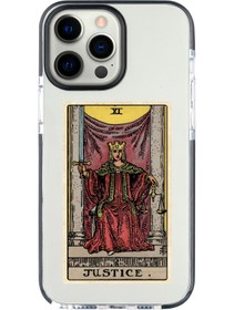 Resim shoptocase Iphone 14 Pro Max Uyumlu Lens Korumalı Anti Shock Justice Tarot Tasarımlı Telefon Kılıfı 