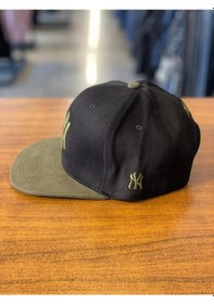 Resim Ny Yankees Hiphop Snapback Rapper Basket Cap Şapka Siyah - Haki 