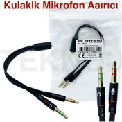 Resim ozgurpazar Kulaklık Mikrofon Ayırıcı 3.5mm Çevirici Switch Splitter Pl-8815 