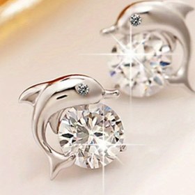 Resim Elegant Yüksük Gümüş Mücevherler: Tatil Partileri ve Şık Etkinlikler için Mükemmel - Paslanmaz Çelik Pimler, Çinko Alaşım Gövdeleri ve Zirkonya Taşı Vurguları 