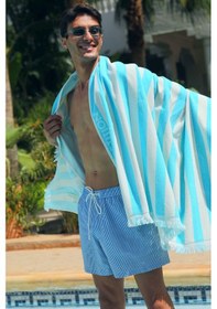 Resim Delmor Capri, Taşıma Çantalı, Doğa Dostu, Büyük Boy 100x180 Cm , Plaj Havlusu. Capri 