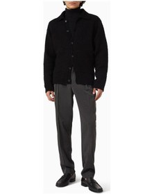 Resim Sela Selected Homme Pamuklu Rahat Kesim Hırka, Minimalist Tasarım, Modern Erkek Stili Siyah Xl 