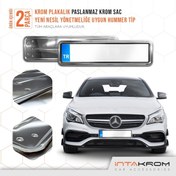 Resim İntachrom Mercedes Krom Plakalık - Hummer Tip 2 Adet 