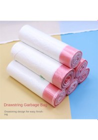 Resim Ranyeek 100 Adet 10l Biodegradable Starch Bazlı Poşet, Çekmeceli Kapaklı, Mutfak-banyo-ofis Çöp Kutuları İçin, Beyaz, 45x50cm 