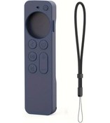 Resim Elmpaly 2022 Yeni Airtag Çift Yönlü Silikon Kılıf Uzaktan Kumanda Kayıp Önleyici Koyu Mavi 