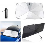 Resim Evvano Katlanabilir Araç Ön Camı Güneş Koruyucu Gölge Şemsiye Araba Şemsiyesi (130x75 Cm) 