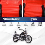 Resim Regal Raptor Daytona 125 Motosiklet Brandası Su Geçirmez Branda Kırmızı Branda Motor Branda Xxl 