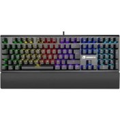 Resim Gamebooster G908 Bolt Rainbow Aydınlatmalı Red Switch Mekanik Bileklikli Oyun Klavyesi 