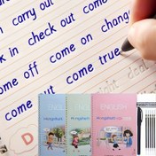 Resim 3 Kitap Seti İngilizce El Yazısı Uygulama Çalışma Kitapları ile Dahili Yazma Araçları, Yeniden Kullanılabilir Kısmi Yazı Alfabesi Kitapları 
