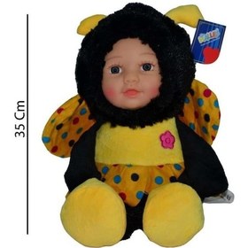 Resim Arı Kostümlü Peluş Bebek 35 Cm Uyku Ve Oyun Arkadaşım - Sarı Çok Renkli 