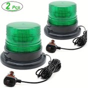 Resim Tongdashop Amber Yeşil Led Beacon Işığı 12 24v Manyetik Tabanlı Güvenlik Aydınlatma Işık Barı 