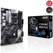 Resim ASUS PRIME B550-PLUS AM4 DDR4 Vga+Ses+Glan HDMI VGA 2xM2 USB3.2 ARGB ATX 