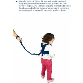 Resim Babyjem Çocuk Yürüme Yardımcısı Güvenlik Kemeri Mavi 