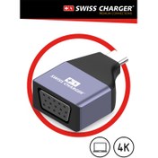 Resim Swiss Charger 30051 Type-C'Den Vga Dönüştürücü Adaptör 