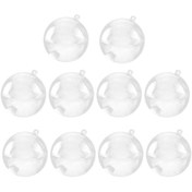 Resim Suntek 10 Adet Şeffaf Plastik Top Dıy Yılbaşı Ağacı 60mm 