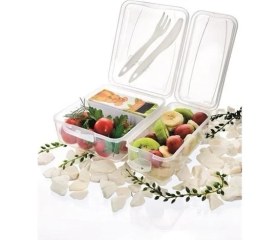 Resim Ankaverse® Ergonomik Çatal Bıçaklı Pratik Yoğurt Kabı 