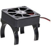 Resim Jeehugo Trx-4 Scxı10 Rc4wd Tırmanma Araçları İçin 540/550 Motor Soğutucu Radyatörü, Çift Kanca Ve Adaptör Kablosu - Siyah 