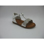 Resim Piarmoni 01222 Deri Ortopedik Beyaz Taşlı Sandalet 21-25 Beyaz 