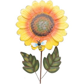 Resim Çim Ayçiçeği Dekoratif Ek Parça Metal Bahçe Süsleri 130x29x4cm Yü 