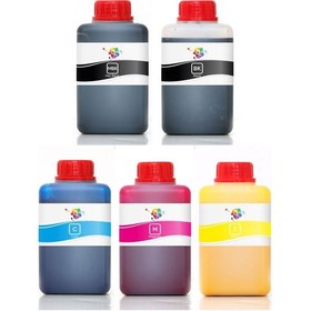 Resim QC Canon imagePROGRAF TM-300 MFP L36ei Uyumlu Yazıcı Mürekkep Seti 500ml 5 Renk 