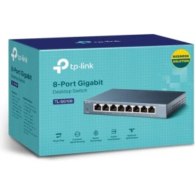 Resim TP-Link TL-SG108 8 Port Gigabit Masaüstü Switch Çelik Kasa 