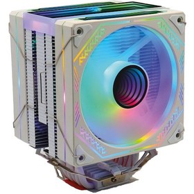 Resim Zoko Ice Pro Wp6 Beyaz Auto Rainbow Fanlı Kule İşlemci Fanı 