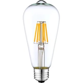 Resim Edison ST64 Flamanlı 4W 6500K Beyaz LED Rustik Dekoratif Ampul Vintage Aydınlatma 