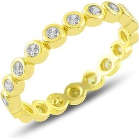 Resim Söğütlü Silver Gümüş Altın Yaldızlı Pırlanta Modeli Zirkon Taşlı Su Yolu Tamtur 