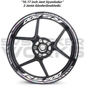 Resim Bajaj Rs200 Jant Sticker Dış Ve İç Set Sticker Jant Şeridi Hologram 
