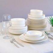 Resim Tabak Evi Sofia Beyaz Porselen Yemek Takımı 24 Parça 6 Kişilik 