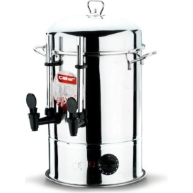 Resim Elektrikli Çay Semaveri, 250 Bardak Kapasiteli, Şık ve Dayanıklı Metal Tasarım 