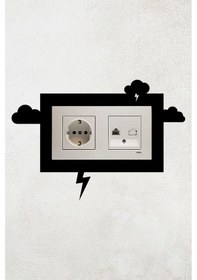 Resim Şimşek Tasarım 2li Priz Çerçevesi İç Ölçü 15,5x8,4 Cm 2li Dekoratif Priz Çerçeve 