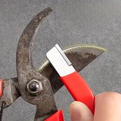 Resim 1 adet Profesyonel Elmas Bileyici - Mutfak Bıçakları, Makaslar ve Bahçe Araçları için Çok Yönlü Bileyici - Basit, Dayanıklı Bıçak, Elektrik Gerektirmez, Orta Zift Boyutu, Metal Konstrüksiyon 