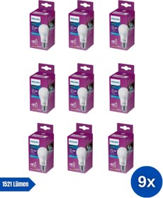 Resim Philips Mycare LED Lamba 13W - 100W 6500K Beyaz Işık ( 9 Lu Paket) 