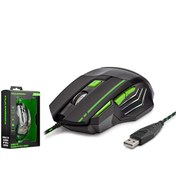 Resim Hadron HDG30 3600dpi Ledli 1.44mt USB Kablolu Oyuncu Mouse - Siyah-Yeşil 