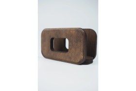 Resim Bel&Co Home Rustik Ahşap Yatay Peçetelik - Dekoratif Masa Üstü Sunum Standı (Ceviz) 